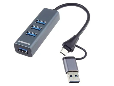 PremiumCord 5G SuperSpeed USB3.2 Hub USB-C a USB-A na 4x USB-A 3.2 Gen 1 PremiumCord 5G SuperSpeed USB3.2 Hub USB-C a USB-A na 4x USB-A 3.2 Gen 1