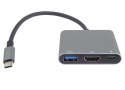 PremiumCord Adaptér USB-C na HDMI + USB3.0 + PD, rozlišení 4K a FULL HD 1080p PremiumCord Adaptér USB-C na HDMI + USB3.0 + PD, rozlišení 4K a FULL HD 1080p