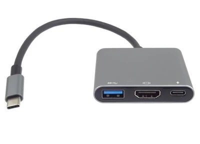 PremiumCord Adaptér USB-C na HDMI + USB3.0 + PD, rozlišení 4K a FULL HD 1080p PremiumCord Adaptér USB-C na HDMI + USB3.0 + PD, rozlišení 4K a FULL HD 1080p