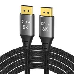 PremiumCord DisplayPort 1.4 přípojný kabel 32,4Gbit/s, rozlišení 8K, kovové a zlacené konektory, 3m