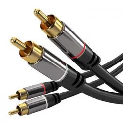 PremiumCord HQ stínený kabel 2x CINCH-2x CINCH M/M 5m PremiumCord HQ stínený kabel 2x CINCH-2x CINCH M/M 5m