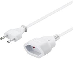 PremiumCord Kabel síťový prodlužovací dvojvidlice 230V 5m bílý PremiumCord Kabel síťový prodlužovací dvojvidlice 230V 5m bílý