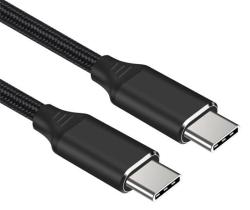 PremiumCord Kabel USB-C M/M, 240W 480Mbps černý bavlněný oplet, 1m PremiumCord Kabel USB-C M/M, 240W 480Mbps černý bavlněný oplet, 1m