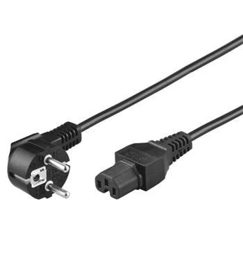 PremiumCord napájecí kabel 240V, délka 2m CEE7 /IEC C15 konektor s drážkou PremiumCord napájecí kabel 240V, délka 2m CEE7 /IEC C15 konektor s drážkou