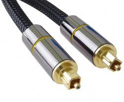 PremiumCord Optický audio kabel Toslink, OD:7mm, Gold-metal design + Nylon 0,5m PremiumCord Optický audio kabel Toslink, OD:7mm, Gold-metal design + Nylon 0,5m