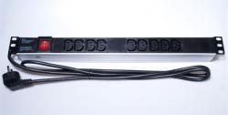 PremiumCord Panel napájecí do 19" racku 1U, 9xIEC (C13), 2m kabel,vypínač PremiumCord Panel napájecí do 19" racku 1U, 9xIEC (C13), 2m kabel,vypínač