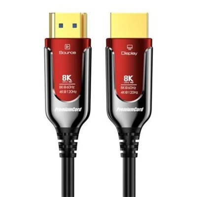 PremiumCord Ultra High Speed HDMI 2.1 optický fiber kabel 8K@60Hz,zlacené 20m