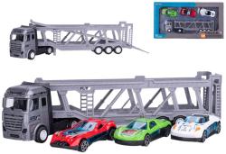 Přepravník aut kovový transportér set se 3 auty volný chod Přepravník aut kovový transportér set se 3 auty volný chod