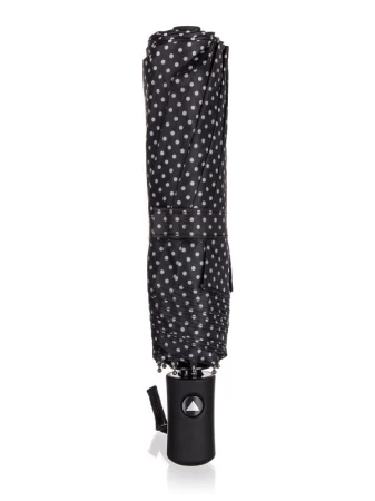 PRETTY UP Deštník 52cm skládací ČER s puntíky