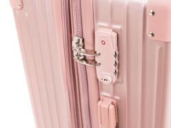 PRETTY UP Kufr cestovní ABS25 50x35x23cm, 37l, kolečka, PH RŮŽ