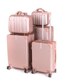 PRETTY UP Kufr cestovní ABS25 50x35x23cm, 37l, kolečka, PH RŮŽ