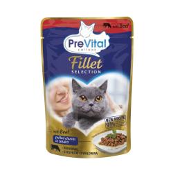 PreVital Fillet Selection kočka hovězí, kapsa 85 g (bal. 28 ks) PreVital Fillet Selection kočka hovězí, kapsa 85 g (bal. 28 ks)