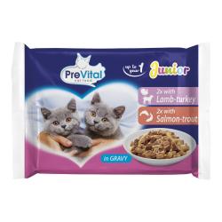 Prevital kočka Junior jehně, krůta, losos a pstruh, kapsa 100 g (4 pack) (bal. 13 ks) Prevital kočka Junior jehně, krůta, losos a pstruh, kapsa 100 g (4 pack) (bal. 13 ks)