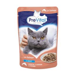 PreVital kočka losos v omáčce, kapsa 100 g (bal. 24 ks) PreVital kočka losos v omáčce, kapsa 100 g (bal. 24 ks)