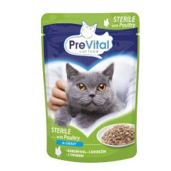 PreVital kočka sterile drůbeží v omáčce, kapsa 100 g (bal. 24 ks) PreVital kočka sterile drůbeží v omáčce, kapsa 100 g (bal. 24 ks)