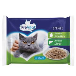 PreVital kočka sterile játra a drůbeží, kapsa 100 g (4 pack) (bal. 13 ks) PreVital kočka sterile játra a drůbeží, kapsa 100 g (4 pack) (bal. 13 ks)
