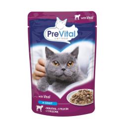 PreVital kočka telecí v omáčce, kapsa 100 g (bal. 24 ks) PreVital kočka telecí v omáčce, kapsa 100 g (bal. 24 ks)