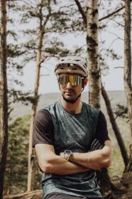 Force IBEX MTB béžová cyklistická přilba