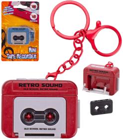 Přívěšek na klíče kazeťák dětská klíčenka na baterie 2 barvy Zvuk REC Přívěšek na klíče kazeťák dětská klíčenka na baterie 2 barvy Zvuk REC