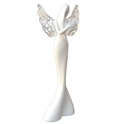 Prodex anděl s děťátkem, kovová křídla, 30 cm, polyston