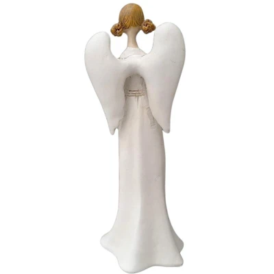 Prodex svítící anděl s květinou krémový 27 cm, polyston