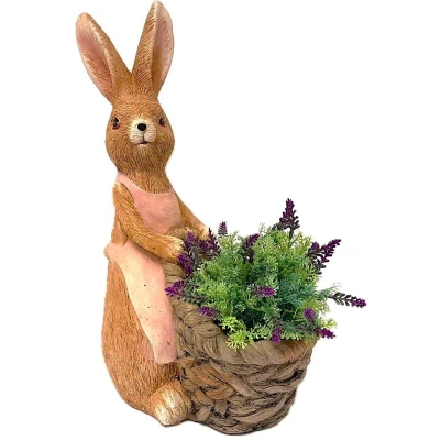 Prodex Zajíc v zástěře s nůší velký 46 x 26 cm, hnědý