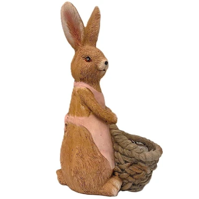 Prodex Zajíc v zástěře s nůší velký 46 x 26 cm, hnědý