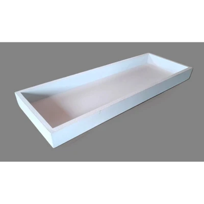Prodex Tácek obdélníkový dřevěný bílý 40 x 14 cm