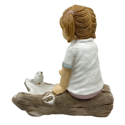 Prodex Holčička MG s pítkem 35 x 32 cm zahradní dekorace