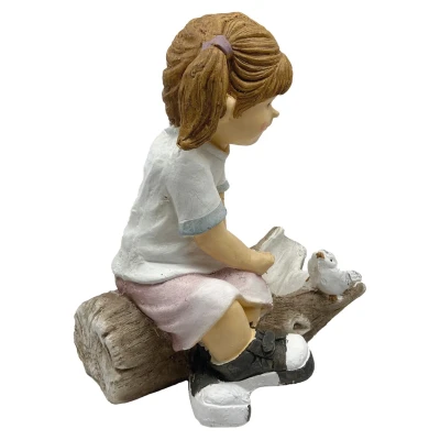 Prodex Holčička MG s pítkem 35 x 32 cm zahradní dekorace