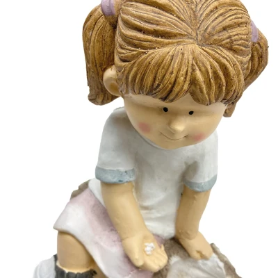 Prodex Holčička MG s pítkem 35 x 32 cm zahradní dekorace