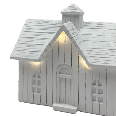 Prodex Domek s věžičkou bílý LED 15 x 14 cm