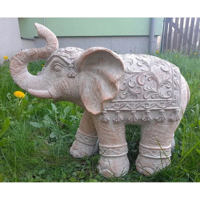 Prodex Slon zdobený maxi světle hnědo-šedý 53 x 43 cm