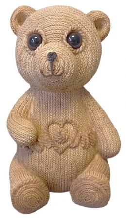 Prodex velký béžový pletený design 20 x 14 cm medvěd