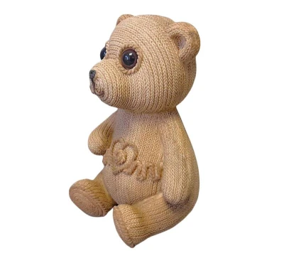 Prodex velký béžový pletený design 20 x 14 cm medvěd