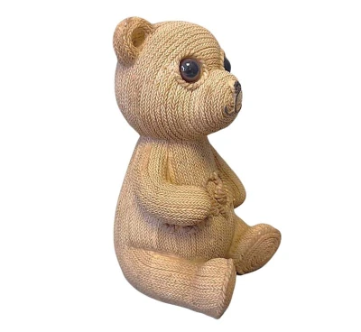 Prodex velký béžový pletený design 20 x 14 cm medvěd