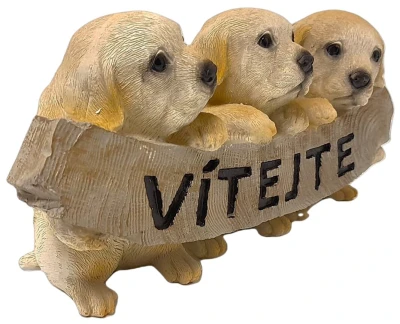Prodex Pejsci "Vítejte" 25 x 13 cm dekorace