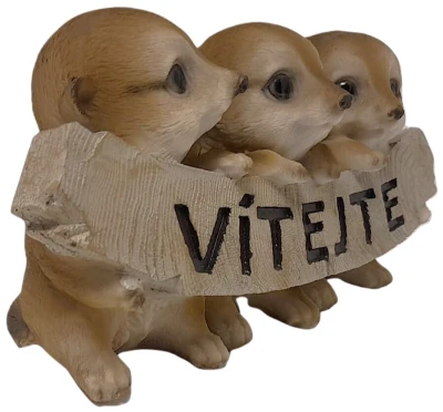 Prodex Surikaty "Vítejte" 25 x 13 cm dekorace