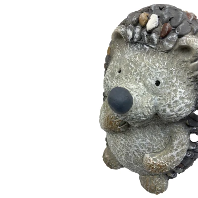 Prodex Ježek MG s kamínky šedo-hnědý 34 x 25 cm zahradní dekorace