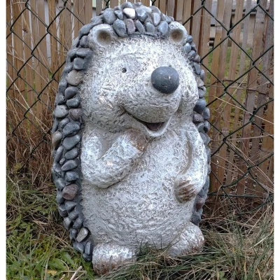 Prodex Ježek MG s kamínky šedo-hnědý 34 x 25 cm zahradní dekorace