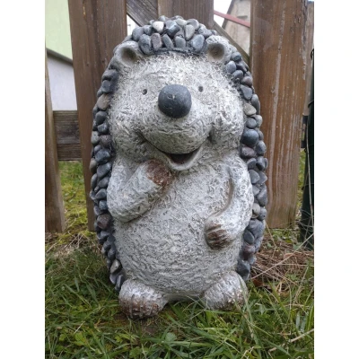 Prodex Ježek MG s kamínky šedo-hnědý 34 x 25 cm zahradní dekorace