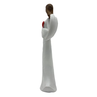 Prodex Anděl bílý s červeným srdcem 21 cm