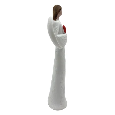 Prodex Anděl bílý s červeným srdcem 21 cm