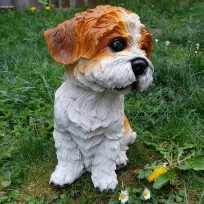 Prodex Pes shih-tzu sedící velký 30 x 21 cm polystonová dekorace
