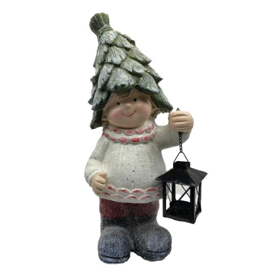 Prodex Kluk s lucernou MG lístková čepice 46 x 20 cm zahradní figurka