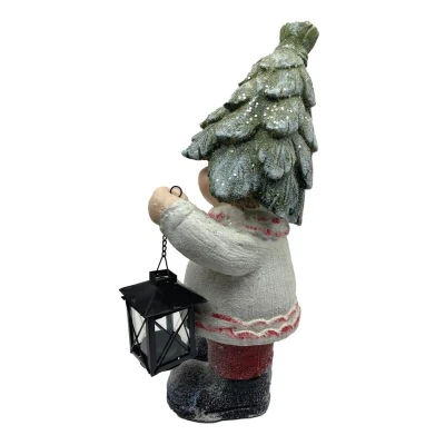 Prodex Kluk s lucernou MG lístková čepice 46 x 20 cm zahradní figurka