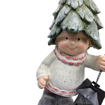 Prodex Kluk s lucernou MG lístková čepice 46 x 20 cm zahradní figurka