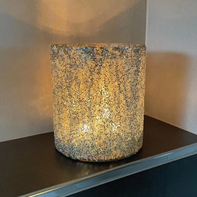Prodex Kalíšek na svíčku stříbrný střední 10 x 10 cm