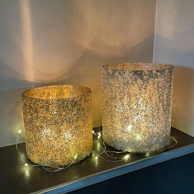 Prodex Kalíšek na svíčku stříbrný střední 10 x 10 cm