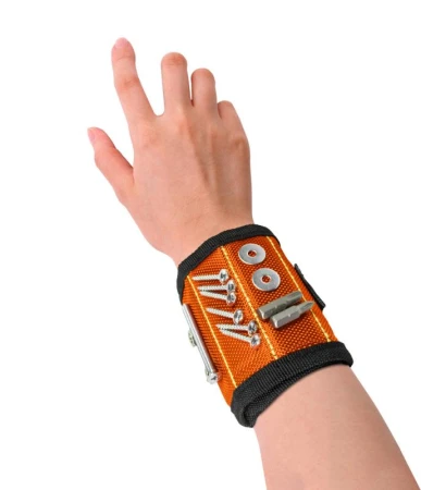 Profi Tools Magnetický náramek pro kutily, 32 x 9 cm, oranžový